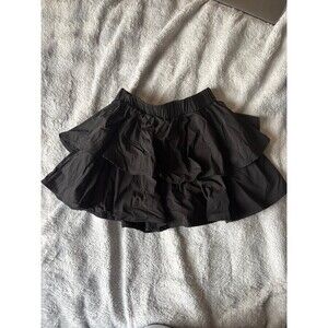 Black Puff Mini Skirt Balloon Bubble Hem Coquette Size M